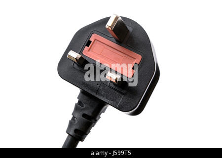 Electric plug isolated on the white background Stock Photo