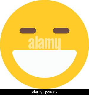 grinning emoji with closed eyes Stock Vector