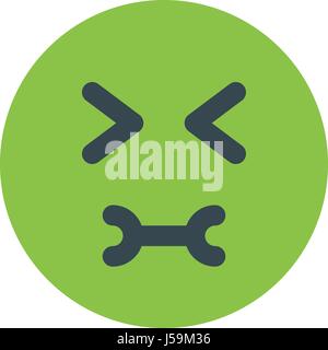 puke emoji Stock Vector