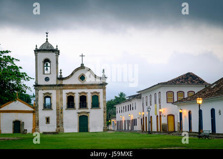 Portuguese colonial church of Santa Rita, Paraty, Brazil Stock Photo