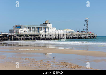 Bournemouth Pier from West Beach, Bournemouth, Dorset, England, United Kingdom Stock Photo