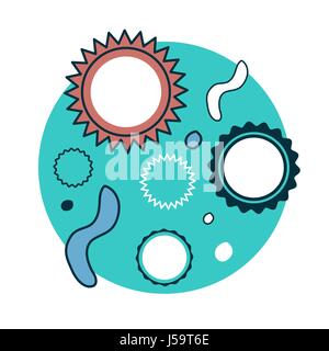 Bacteria under microscope icon, cartoon style Stock Vector Image & Art ...
