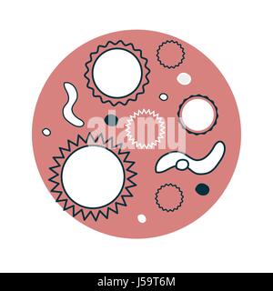 Cartoon Bacteria and viruses under microscope Stock Vector Image & Art ...