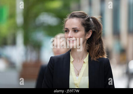 Portrait of two caucasian Businesswomen. Looking away. Stock Photo