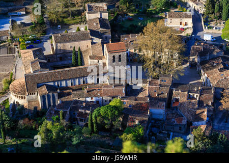 France, Herault, Saint Guilhem le Desert, labelled Les Plus Beaux Villages de France (The Most beautiful Villages of France) Stock Photo