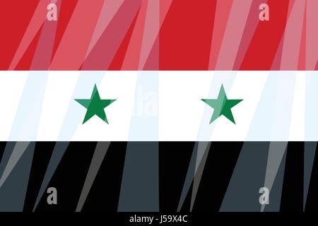 State flag of Syria Stock Vector