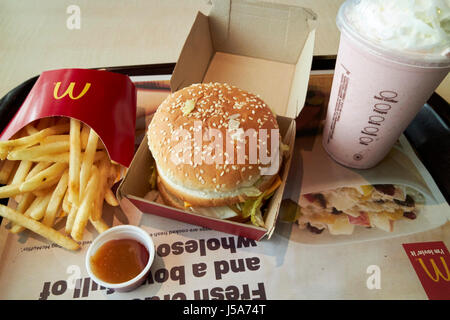 McDonalds big mac meal usa Stock Photo