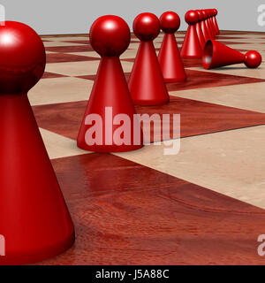 game tournament play playing plays played row physiques overturned chess Stock Photo