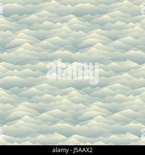 Mountain skyline seamless pattern. Abstract wavy background. Nature landscape tile texture in chinese style Stock Vector