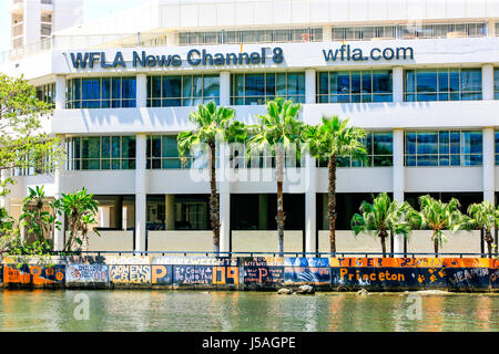 The WFLA News Channel 8 building on the Hillsboro River in downtown ...