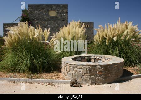 Garden Greece Gardens Summer Heat Isle Island Randsteine