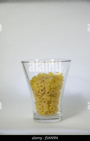 pasta glass water full half full empty Stock Photo