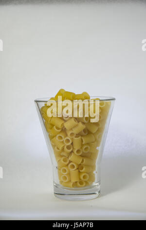 pasta glass water full half full empty Stock Photo