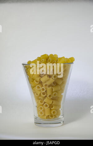 pasta glass water full half full empty Stock Photo