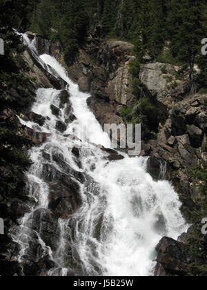 Hidden falls, Grand Teton National Park Stock Photo