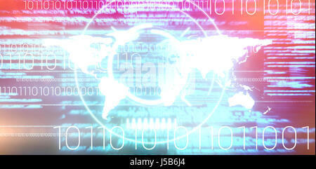 interface against blue background with vignette Stock Photo