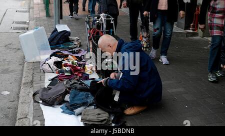 Old Folks Buying and Selling Their Belongings Yen Chow St Flea Market in Sham Shui Po  Kowloon Hong Kong Stock Photo