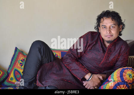 Portrait of Indian young man in a traditional attire, Pune, Maharashtra Stock Photo