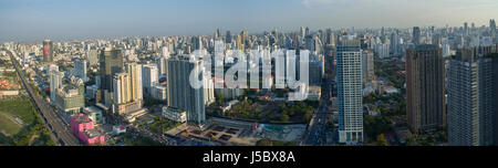 BANGKOK THAILAND - May 3: aerial view of  sky scraper and city development in heart of thailand capital on may 3,2016 in bangkok thailand Stock Photo