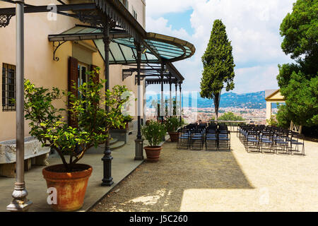 Florence, Italy - July 06, 2016: garden Giardino Bardini in Florence. Its an Italian Renaissance garden opened only recently to the public, it is rela Stock Photo