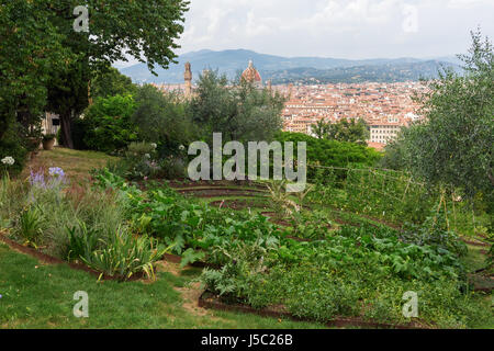 Florence, Italy - July 06, 2016: Tree Tunnel in the Giardino Bardini in ...