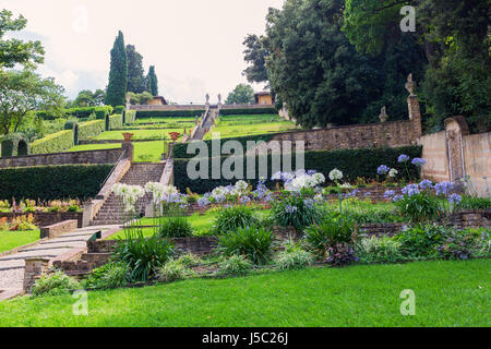 Florence, Italy - July 06, 2016: Tree Tunnel in the Giardino Bardini in ...