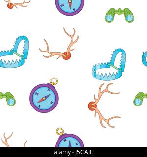 Hunting pattern. Cartoon illustration of hunting vector pattern for web Stock Vector
