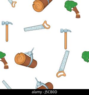 Woodworking pattern. Cartoon illustration of woodworking vector pattern for web Stock Vector