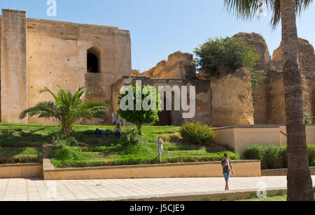 City Wall and Storage Building Heri es-Souani in Meknes, Morocco Stock Photo