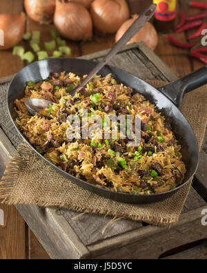 Cajun dirty rice. Louisiana New Orleans Food Stock Photo