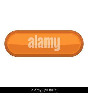 Orange rectangle button icon, cartoon style Stock Vector Image & Art ...