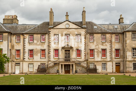 The Palladian Frontage of Newhailes Mansion House, Mussleburgh Scotland Stock Photo