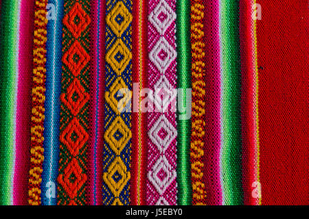 Traditional andean tapestry from northern Argentina and Bolivia. Stock Photo