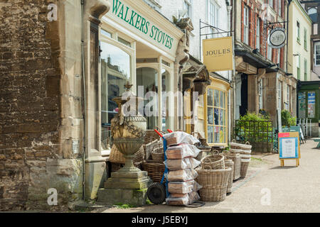 High Street in Burford, Oxfordshire. The Cotswolds. Stock Photo