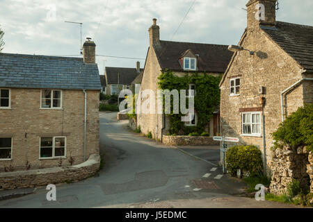 Spring afternoon in the Cotswold village of North Cerney, Gloucestershire, England. Stock Photo