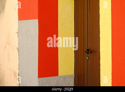 colourful doorway in bosa, sardinia, italy Stock Photo