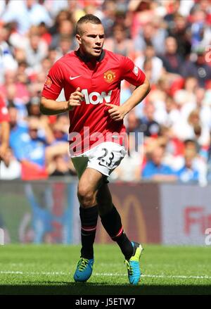 TOM CLEVERLEY MANCHESTER UNITED LONDON  UK 11 August 2013 Stock Photo