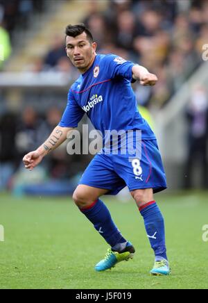 GARY MEDEL CARDIFF CITY FC CARDIFF CITY FC KC STADIUM HULL ENGLAND 14 September 2013 Stock Photo