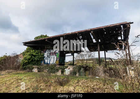 A Farleigh Down Tunnel entrance to former Central Ammunition Depot Stock Photo