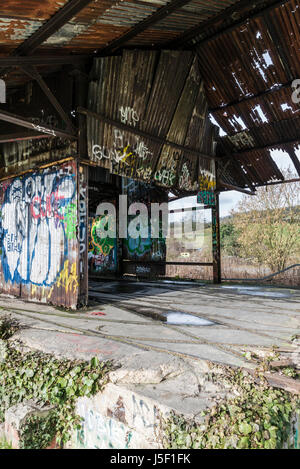 A Farleigh Down Tunnel entrance to former Central Ammunition Depot Stock Photo