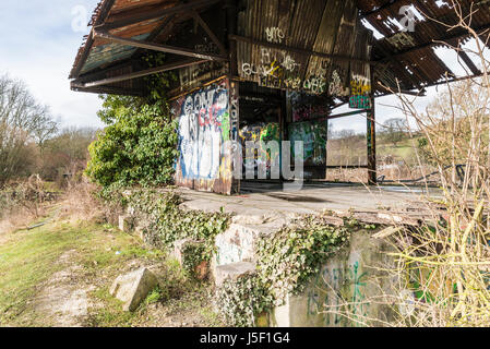 A Farleigh Down Tunnel entrance to former Central Ammunition Depot Stock Photo