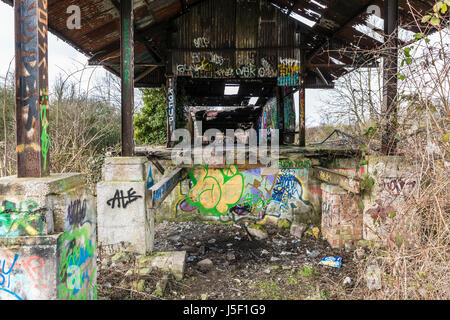 A Farleigh Down Tunnel entrance to former Central Ammunition Depot Stock Photo