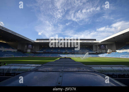 A general view of Ibrox Stadium, Glasgow. PRESS ASSOCAITION Photo. Picture date: Wednesday May 17, 2017. See PA story SOCCER Rangers. Photo credit should read: Jeff Holmes/PA Wire. Stock Photo