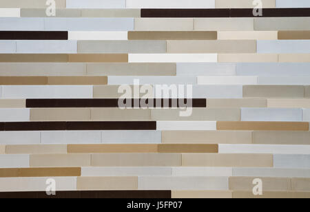 Abstract background -a part of a wall from colored metal stripes Stock Photo