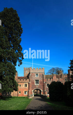 Buckden Towers also known as Buckden Palace, is a 12th-century fortified manor house, Buckden village, Cambridgeshire, England, UK Stock Photo