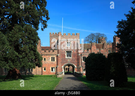 Buckden Towers also known as Buckden Palace, is a 12th-century fortified manor house, Buckden village, Cambridgeshire, England, UK Stock Photo