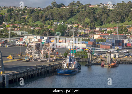 The Tasport At Burnie On The North Western Coast Of Tasmania Stock Photo