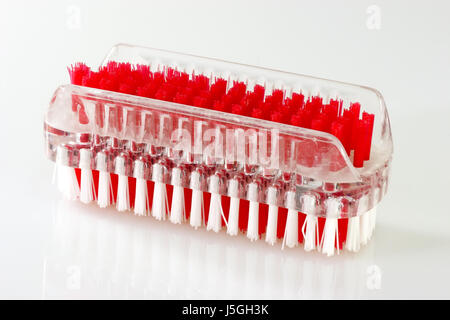household purify traditional brush furbish hygiene bristles hygienic rub nail Stock Photo