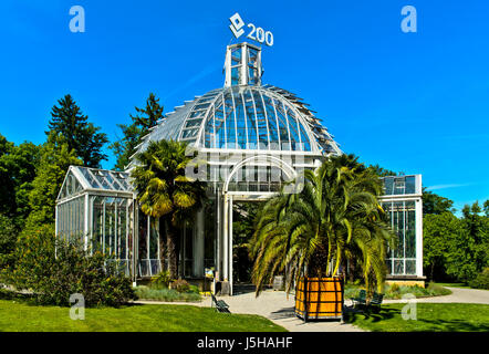 Geneva, Switzerland. 17th May 2017. The Conservatory and Botanical Garden of the city of Geneva, Conservatoire et Jardin botaniques de la Ville de Genève, celebrate the bicentenary of their foundation in 1807. A landmark of the Geneva Botanical Garden is the greenhouse for plants from temperate climate zones. Credit: GFC Collection/Alamy Live News Stock Photo