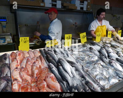 Chinatown, New York, seafood on display Stock Photo